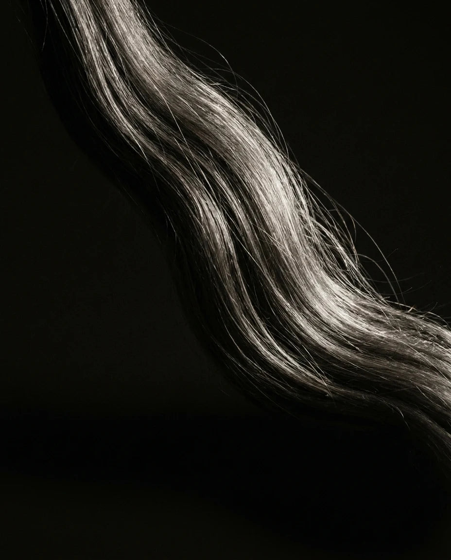 Close-up of a single hair strand